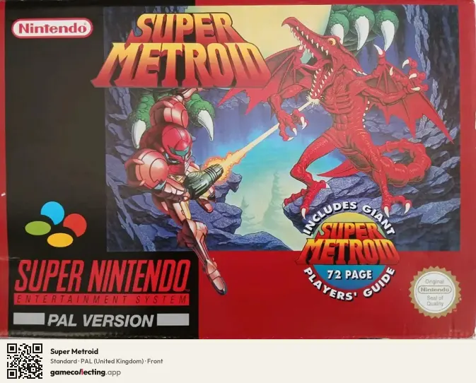Super Metroid Super Nintendo Entertainment System, United Kingdom box front