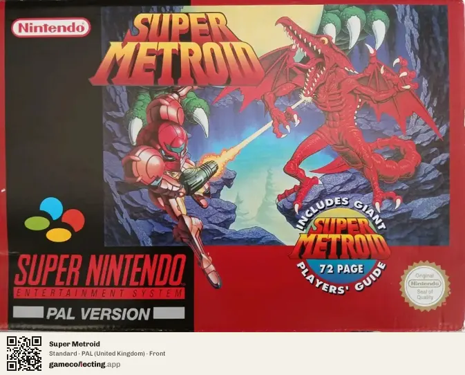 Super Metroid Super Nintendo Entertainment System, United Kingdom box front