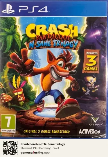 Crash Bandicoot N. Sane Trilogy PlayStation 4, Germany box front