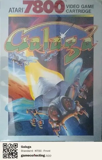 Galaga Atari 7800, NTSC box front