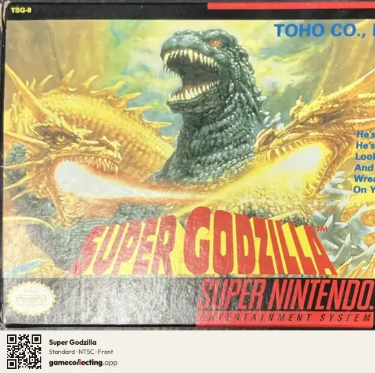Super Godzilla Super Nintendo Entertainment System, NTSC box front