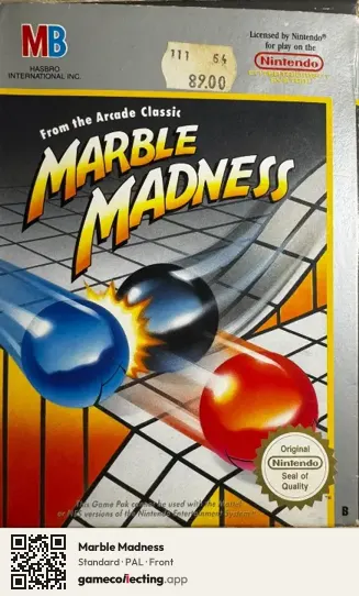Marble Madness Nintendo Entertainment System, PAL box front