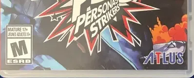 Persona 5 Strikers, the ESRB box on its front