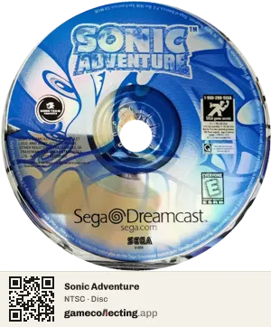 Sonic Adventure Sega Dreamcast, NTSC disc