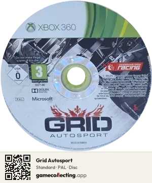 Grid Autosport Xbox 360, PAL disc