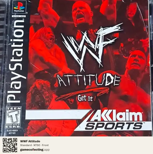 WWF Attitude PlayStation, NTSC box front