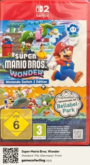 Super Mario Bros. Wonder Nintendo Switch 2, Germany box front