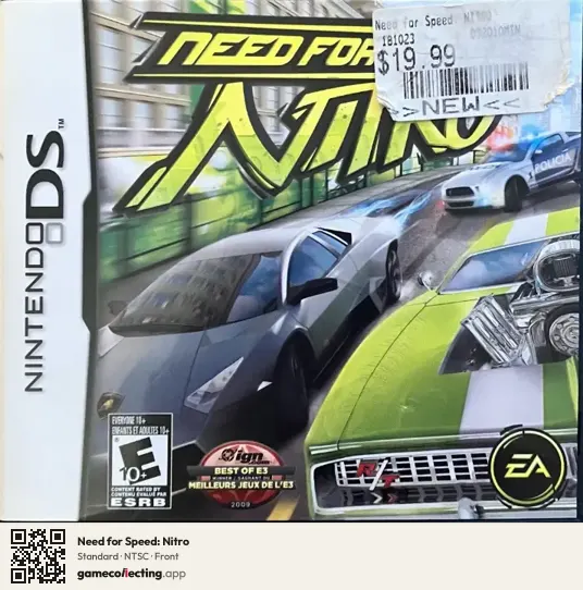 Need for Speed: Nitro Nintendo DS, NTSC box front