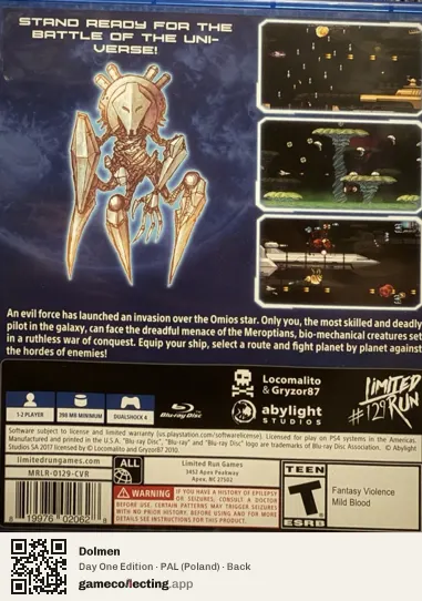 Dolmen PlayStation 4, Poland box back