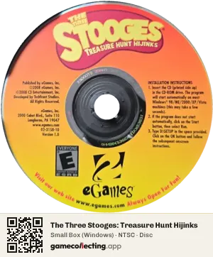 The Three Stooges: Treasure Hunt Hijinks Computer, NTSC disc