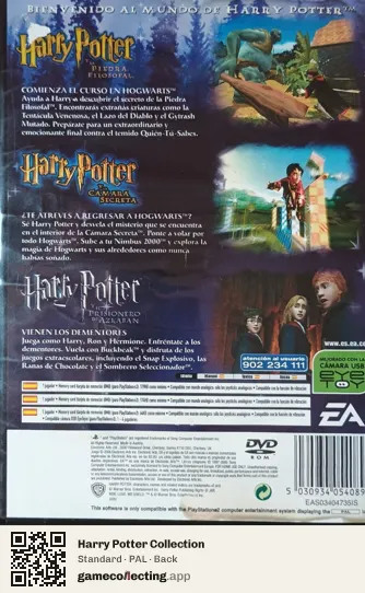 Harry Potter Collection PlayStation 2, PAL box back