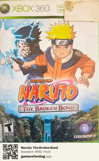 Naruto: The Broken Bond Xbox 360, NTSC box front