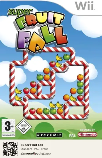 Super Fruit Fall Nintendo Wii, PAL box front