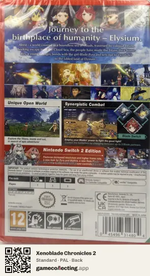 Xenoblade Chronicles 2 Nintendo Switch 2, PAL box back