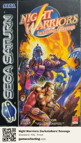 Night Warriors: Darkstalkers' Revenge Sega Saturn, PAL box front