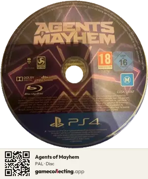 Agents of Mayhem PlayStation 4, PAL disc