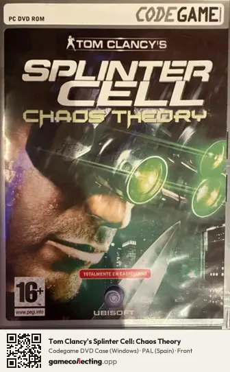 Tom Clancy's Splinter Cell: Chaos Theory Computer, Spain box front
