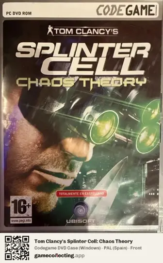 Tom Clancy's Splinter Cell: Chaos Theory Computer, Spain box front
