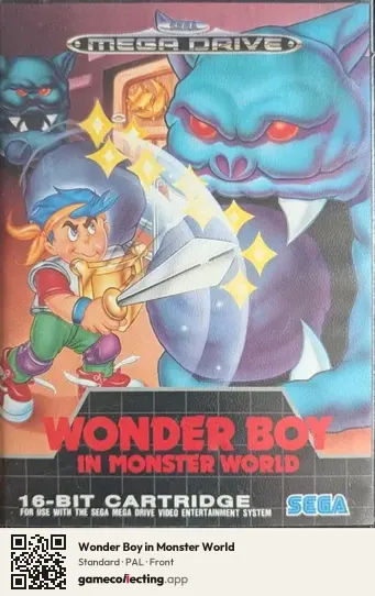 Wonder Boy in Monster World Sega Mega Drive / Genesis, PAL box front
