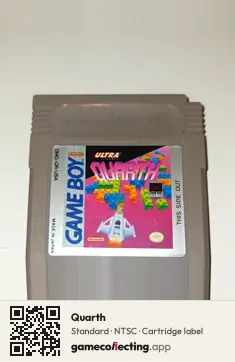 Quarth Game Boy, NTSC cartridge label