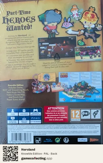 Heroland PlayStation 4, PAL box back