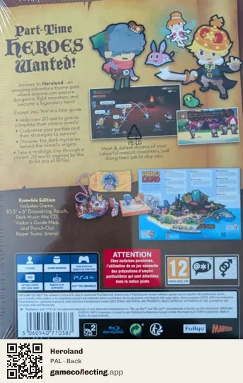 Heroland PlayStation 4, PAL box back