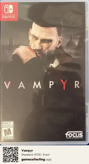 Vampyr Nintendo Switch, NTSC box front