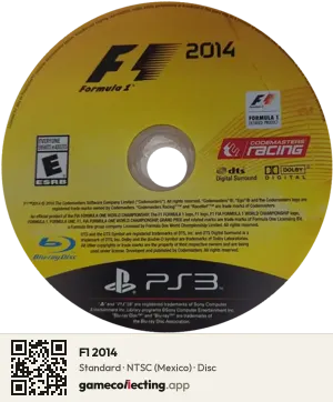 F1 2014 PlayStation 3, NTSC disc