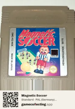 Magnetic Soccer Game Boy, PAL cartridge label