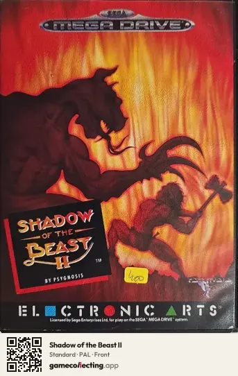 Shadow of the Beast II Sega Mega Drive / Genesis, PAL box front