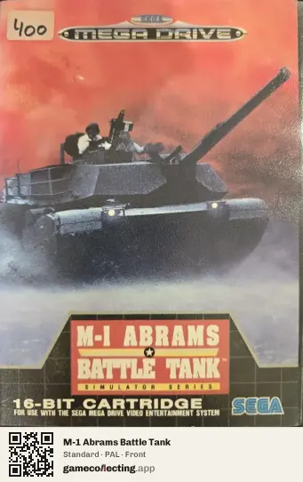 M-1 Abrams Battle Tank Sega Mega Drive / Genesis, PAL box front