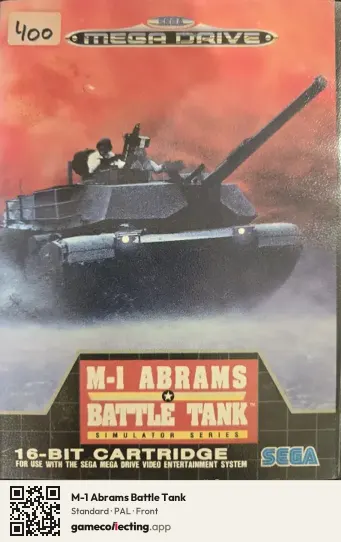 M-1 Abrams Battle Tank Sega Mega Drive / Genesis, PAL box front