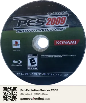 Pro Evolution Soccer 2009 PlayStation 3, NTSC disc