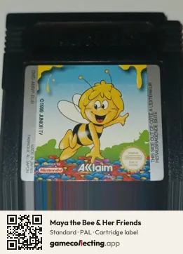 Maya the Bee & Her Friends Game Boy Color, PAL cartridge label