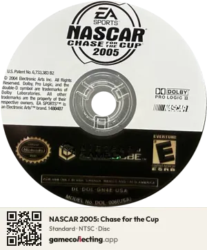 NASCAR 2005: Chase for the Cup Nintendo GameCube, NTSC disc