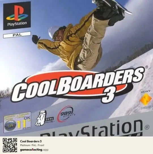 Cool Boarders 3 PlayStation, PAL box front