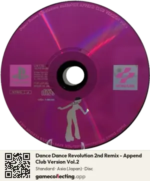 Dance Dance Revolution 2nd Remix - Append Club Version Vol.2 PlayStation, Asia disc