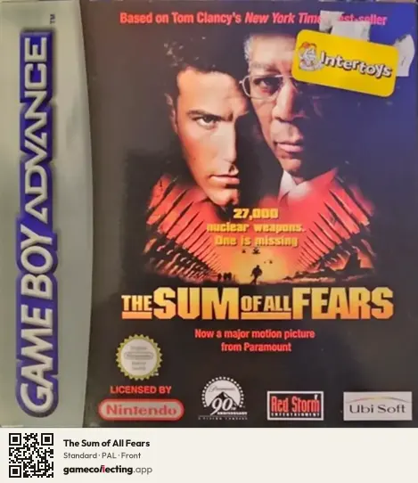 The Sum of All Fears Game Boy Advance, PAL box front