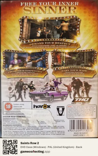 Saints Row 2 Computer, United Kingdom box back