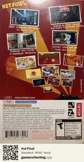 Hot Pixel PlayStation Portable, NTSC box back