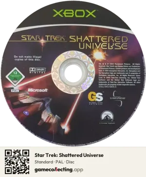 Star Trek: Shattered Universe Xbox, PAL disc