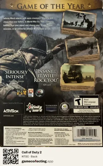 Call of Duty 2 Computer, NTSC box back