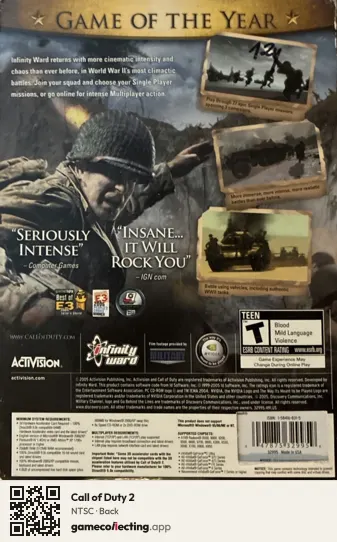 Call of Duty 2 Computer, NTSC box back