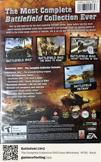 Battlefield 1942 Computer, NTSC box back