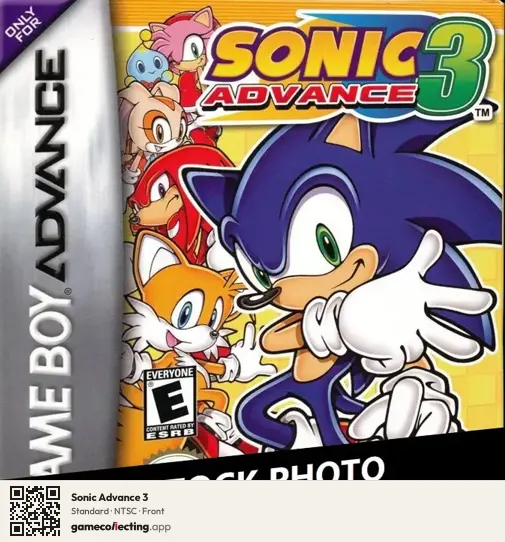 Sonic Advance 3 Game Boy Advance, NTSC box front