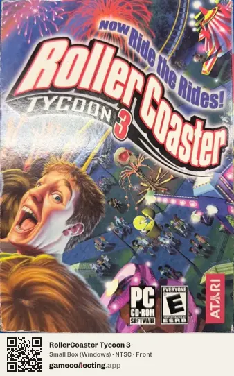 RollerCoaster Tycoon 3 Computer, NTSC box front