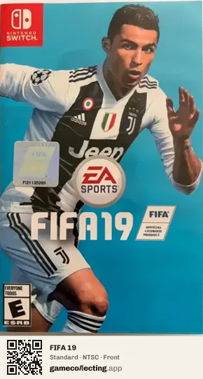 FIFA 19 Nintendo Switch, NTSC box front