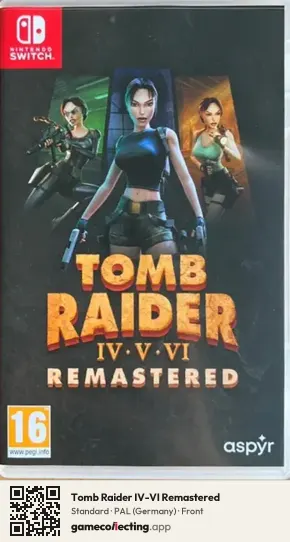 Tomb Raider IV-VI Remastered Nintendo Switch, Germany box front