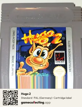 Hugo 2 Game Boy, PAL cartridge label