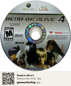 Dead or Alive 4 Xbox 360, NTSC disc